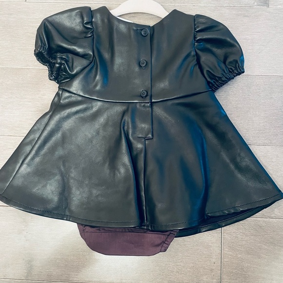Baby vegan leather dress. - Picture 3 of 4
